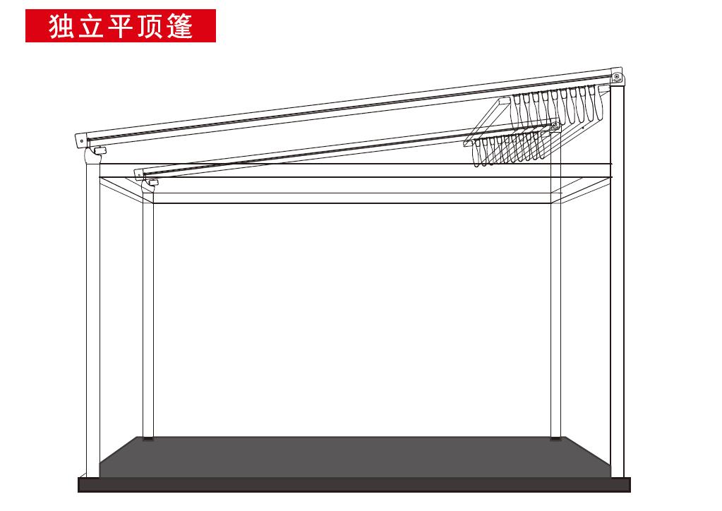 希旭智能折叠篷 独立平顶篷
